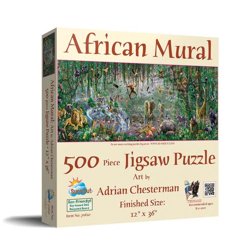African Mural 500 piece Jigsaw Puzzle for Adults