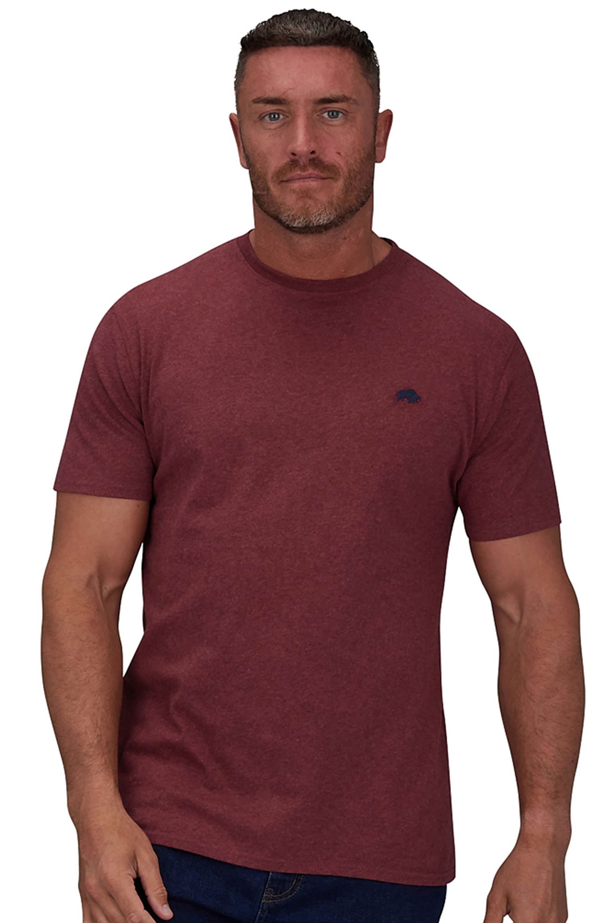 Raging Bull Classic Short Sleeve Crew Neck T-Shirt in Claret 