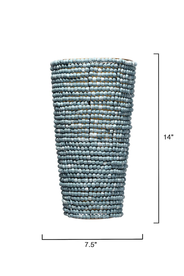 Seawall 1-Light Beaded Cone Wall Sconce, Blue, Alternate, color, Blue