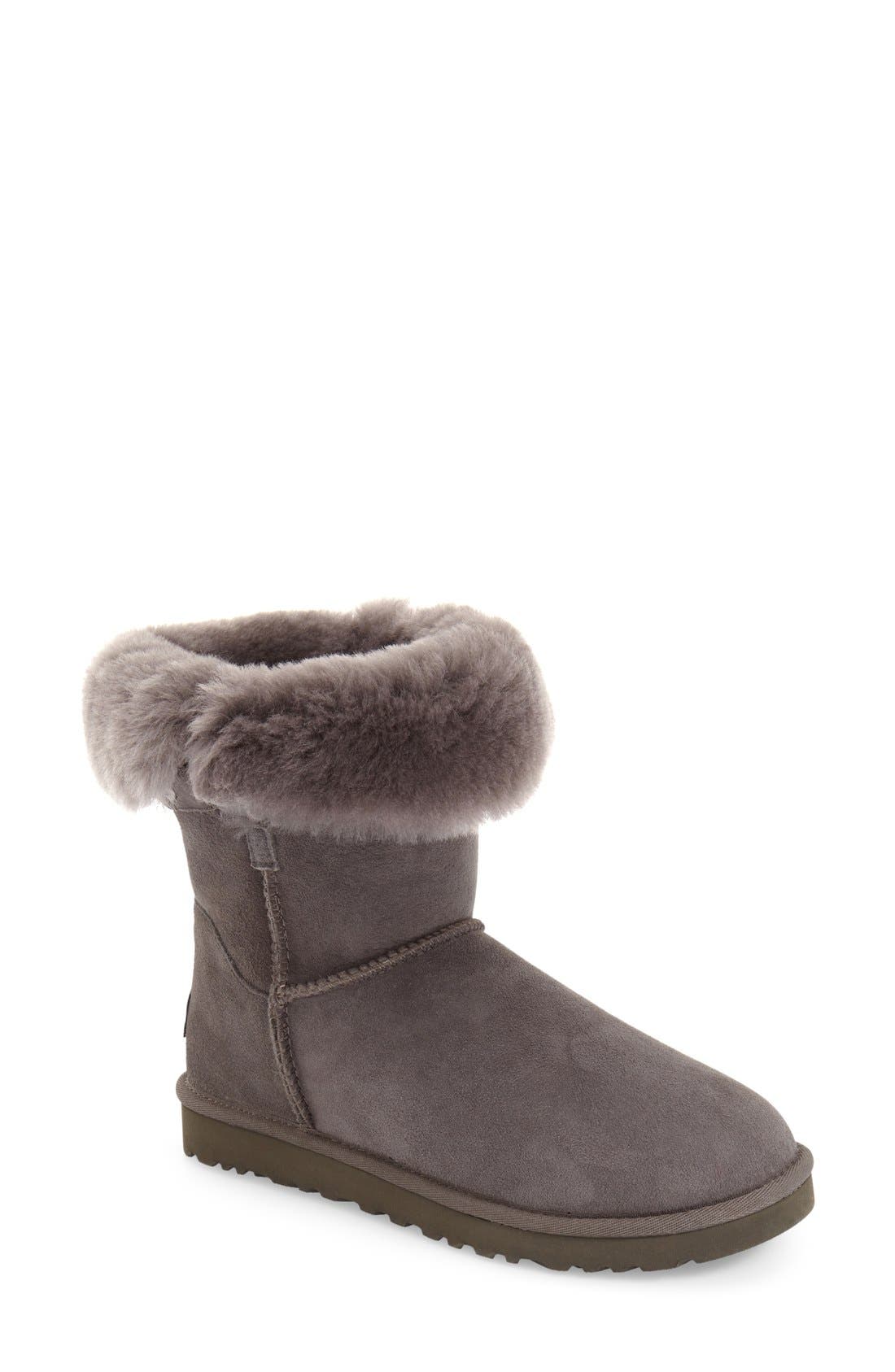 Nash Genuine Shearling Boot, Alternate, color, GREY SUEDE