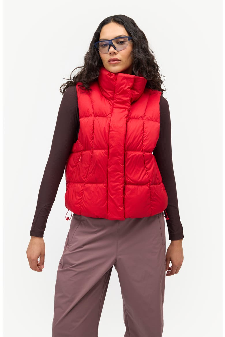 Louise Down Vest, Alternate, color, ROUGE