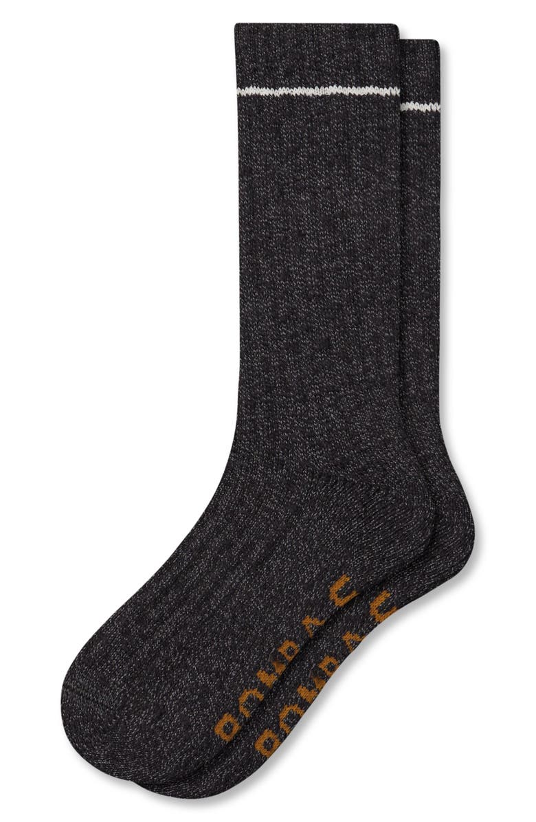 Bombas Marl Stripe Ragg Crew Socks, Main, color, Washed Black