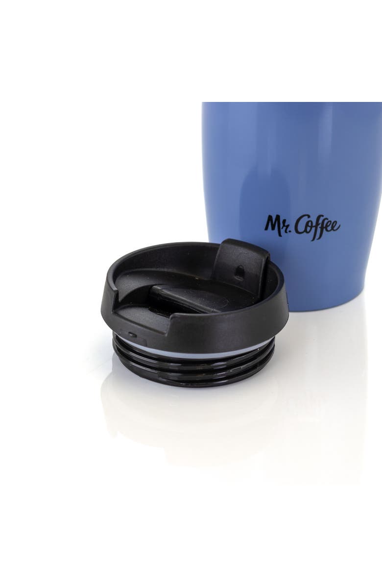 Mr. Coffee 12.5 Ounce Stainless Steel Insulated Thermal Travel Mug Set of 3, Alternate, color, Blue