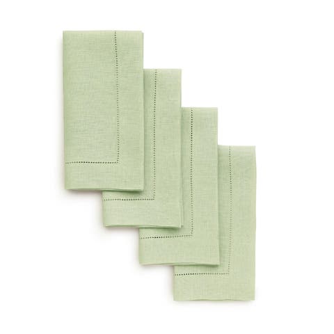 Linen Dinner Napkins - Classic Hemstitch, 20" x 20"
