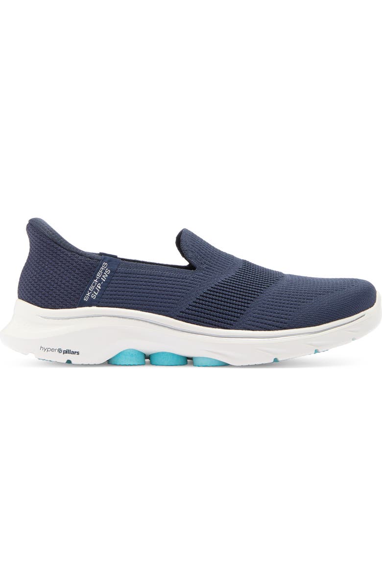 SKECHERS Go Walk 7 Slip-On Sneaker, Alternate, color, Navy/ Aqua