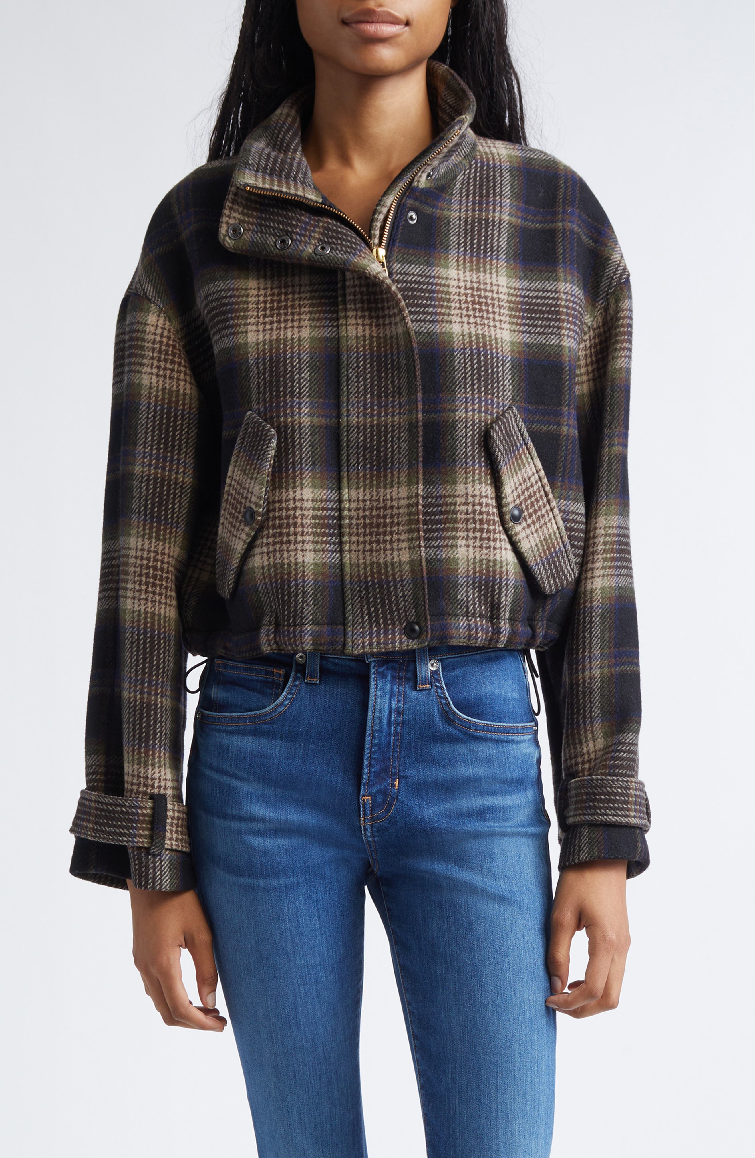 Bateman Plaid Wool Blend Jacket