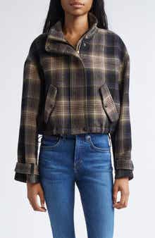 Veronica Beard Bateman Plaid Wool Blend Jacket