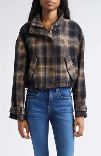 Veronica Beard Bateman Plaid Wool Blend Jacket