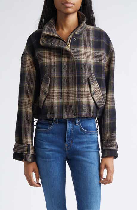Veronica Beard Bateman Plaid Wool Blend Jacket