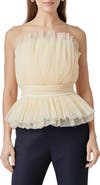 Endless Rose Strapless Tulle Peplum Top