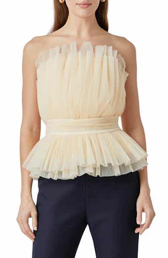Endless Rose Strapless Tulle Peplum Top