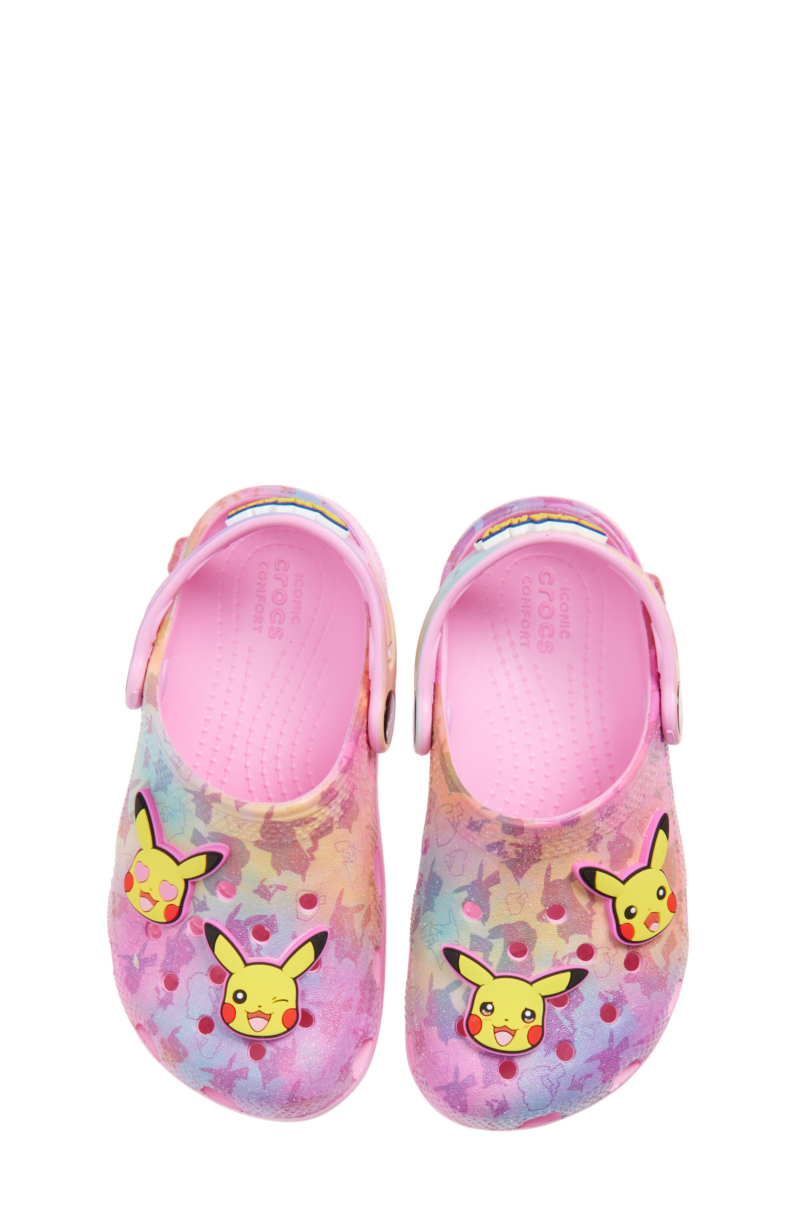 CROCS Kids' Pikachu Waterproof Clog, Main, color, Multi Pink