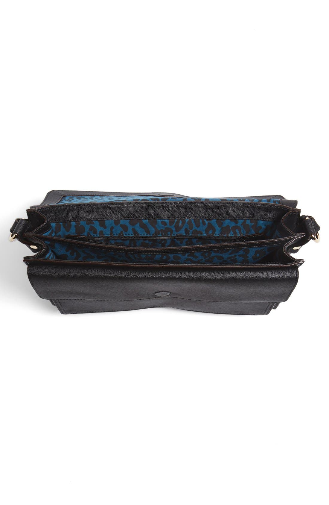 'Hudson - Moto' Crossbody Bag, Alternate, color, BLACK/ LIGHT GOLD