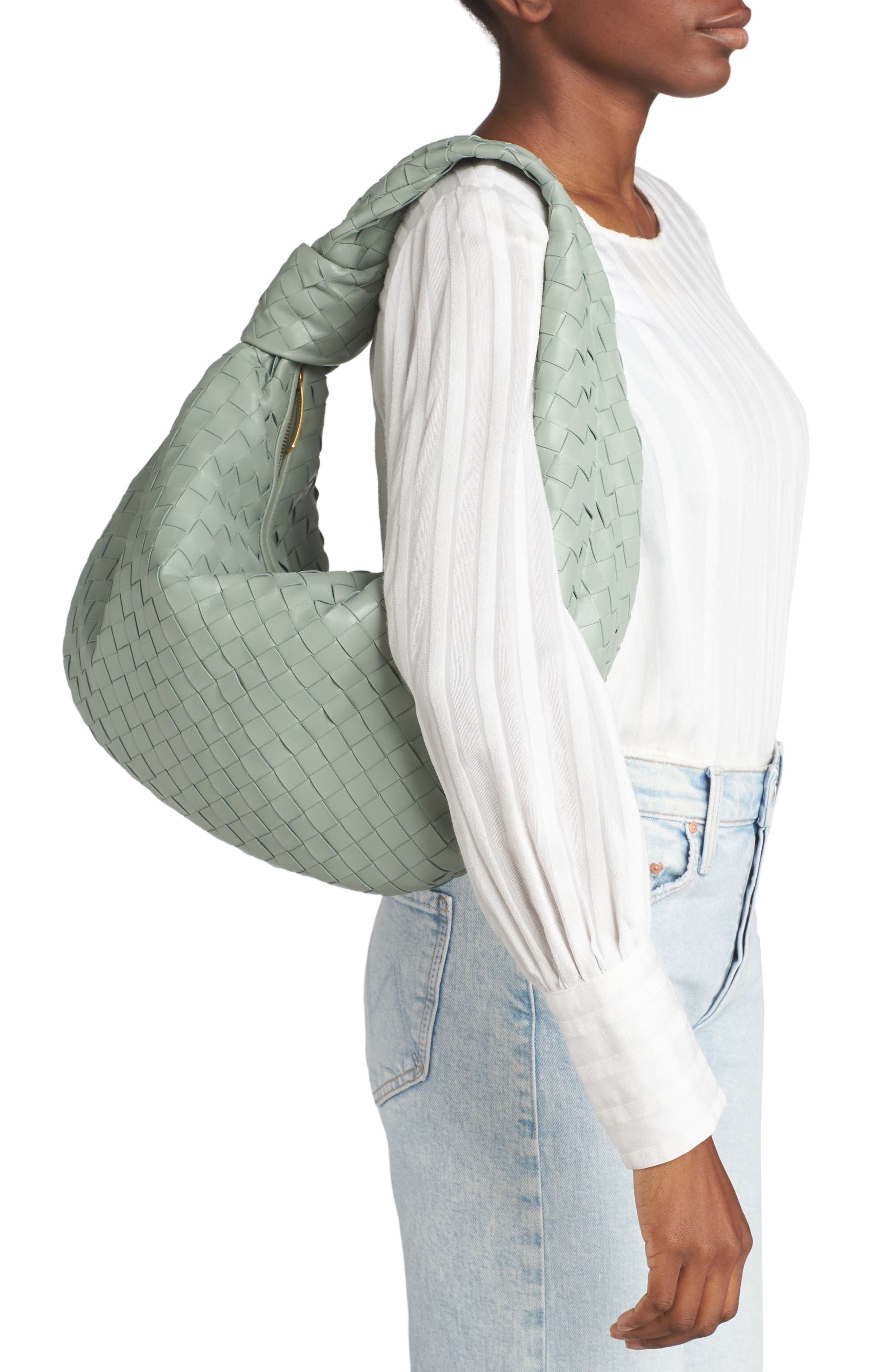 Jodie Leather Hobo Bag, Alternate, color, 3403 NEW SAUGE-GOLD