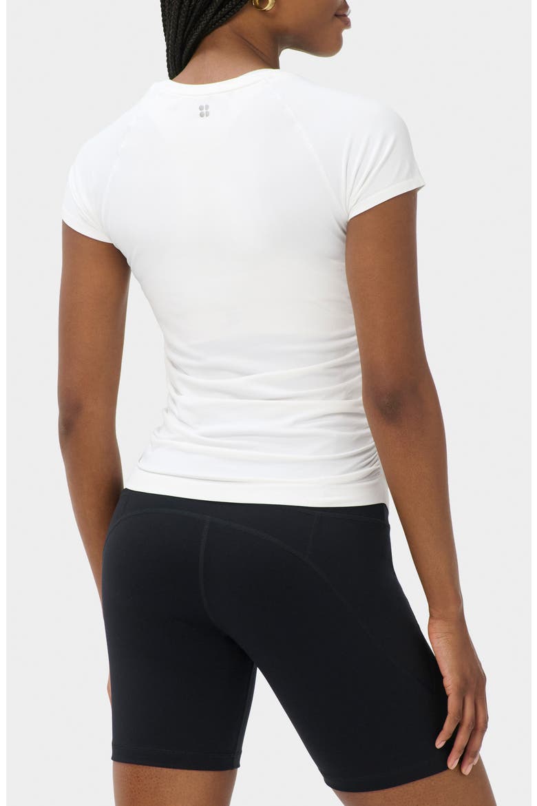 Athlete Side Ruched Top, Alternate, color, WHITE
