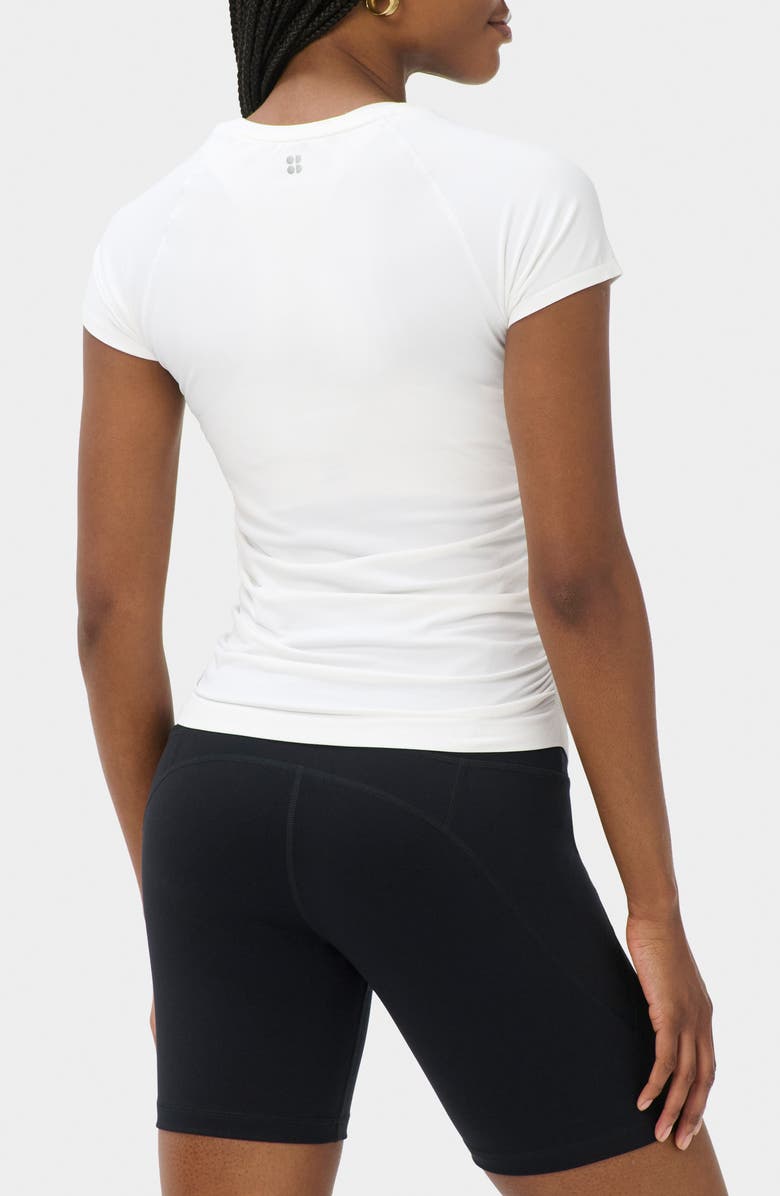 Sweaty Betty Athlete Side Ruched Top, Alternate, color, White