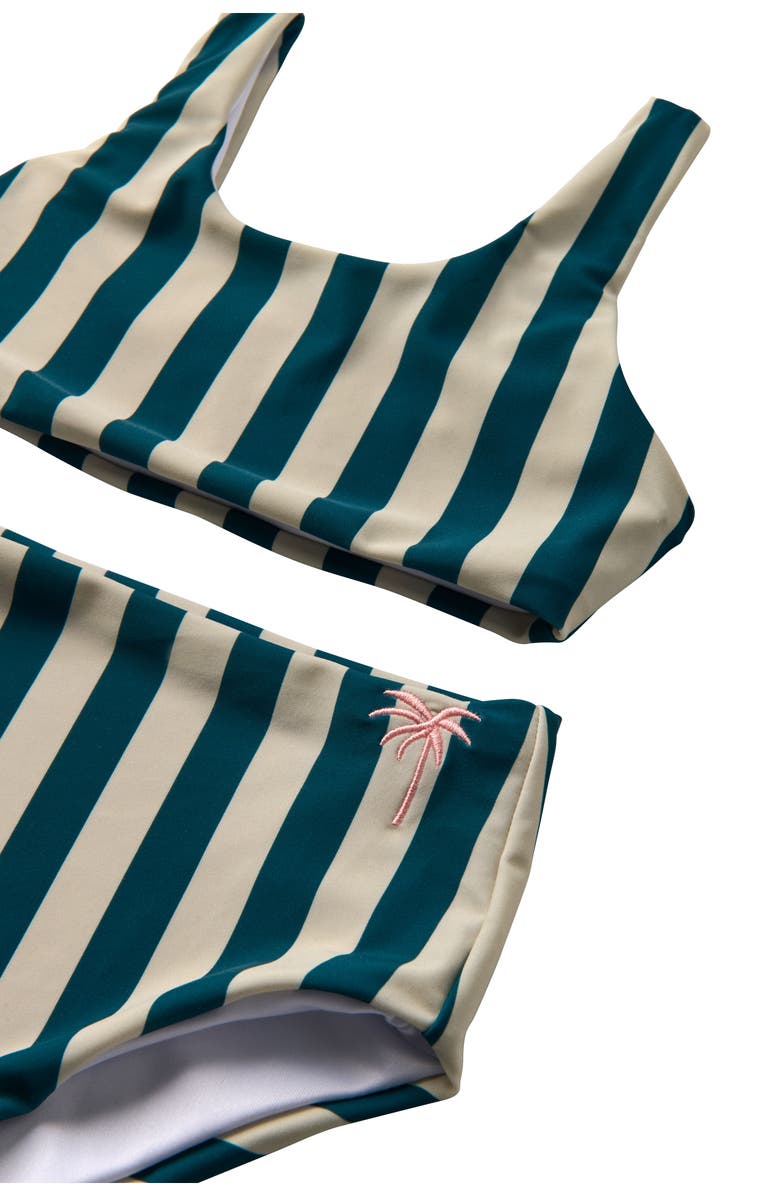 SEAESTA SURF Kids' Cabana Stripe Two-Piece Swimsuit, Alternate, color, Charleston
