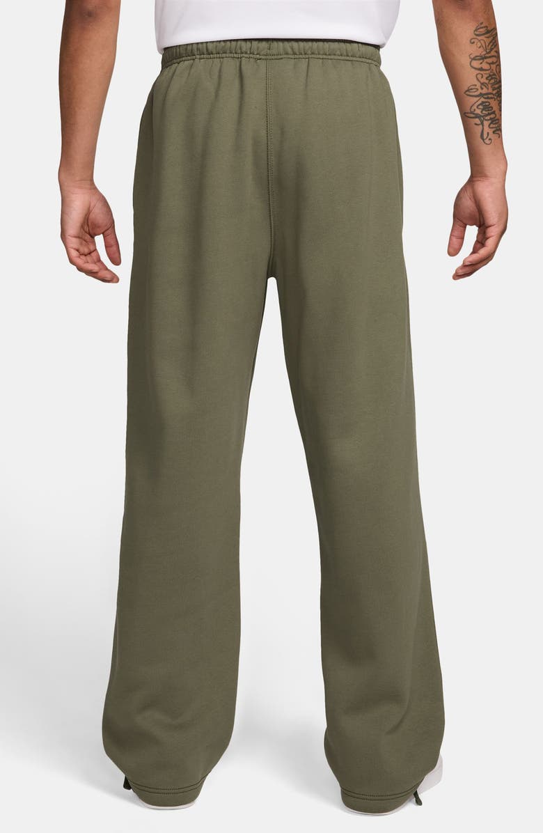Nike Solo Swoosh Open Hem Fleece Sweatpants, Alternate, color, 222 Medium Olive/Medium Olive