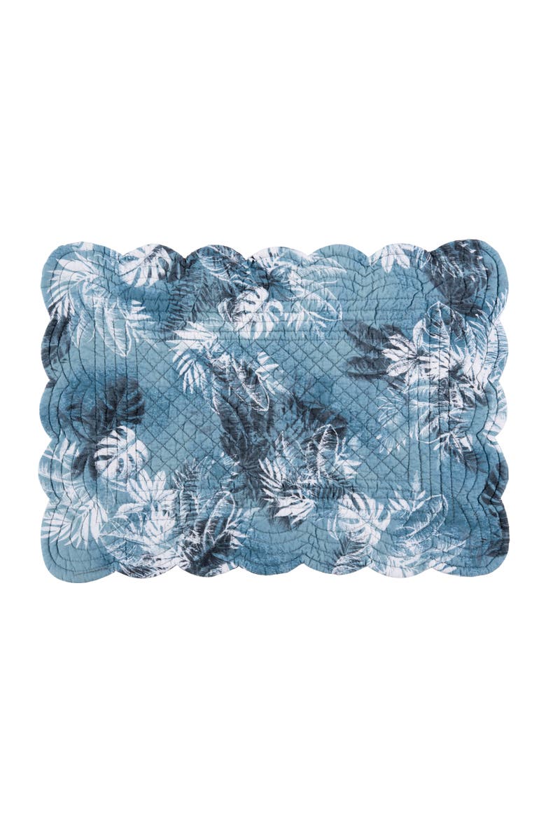 Bruno Palms Placemats Set of 6, 13" x 19", Alternate, color, White