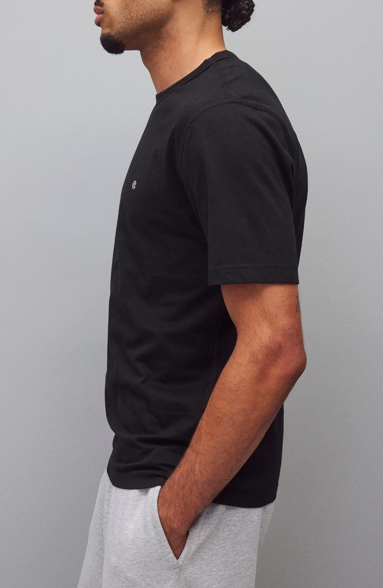 Reigning Champ Embroidered Monogram Lightweight Jersey T-Shirt, Alternate, color, Black