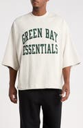 Fear of God Essentials Green Bay Packers Merch Oversize Cotton Graphic T-Shirt