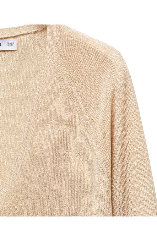 Mango Metallic Sweater In Gold