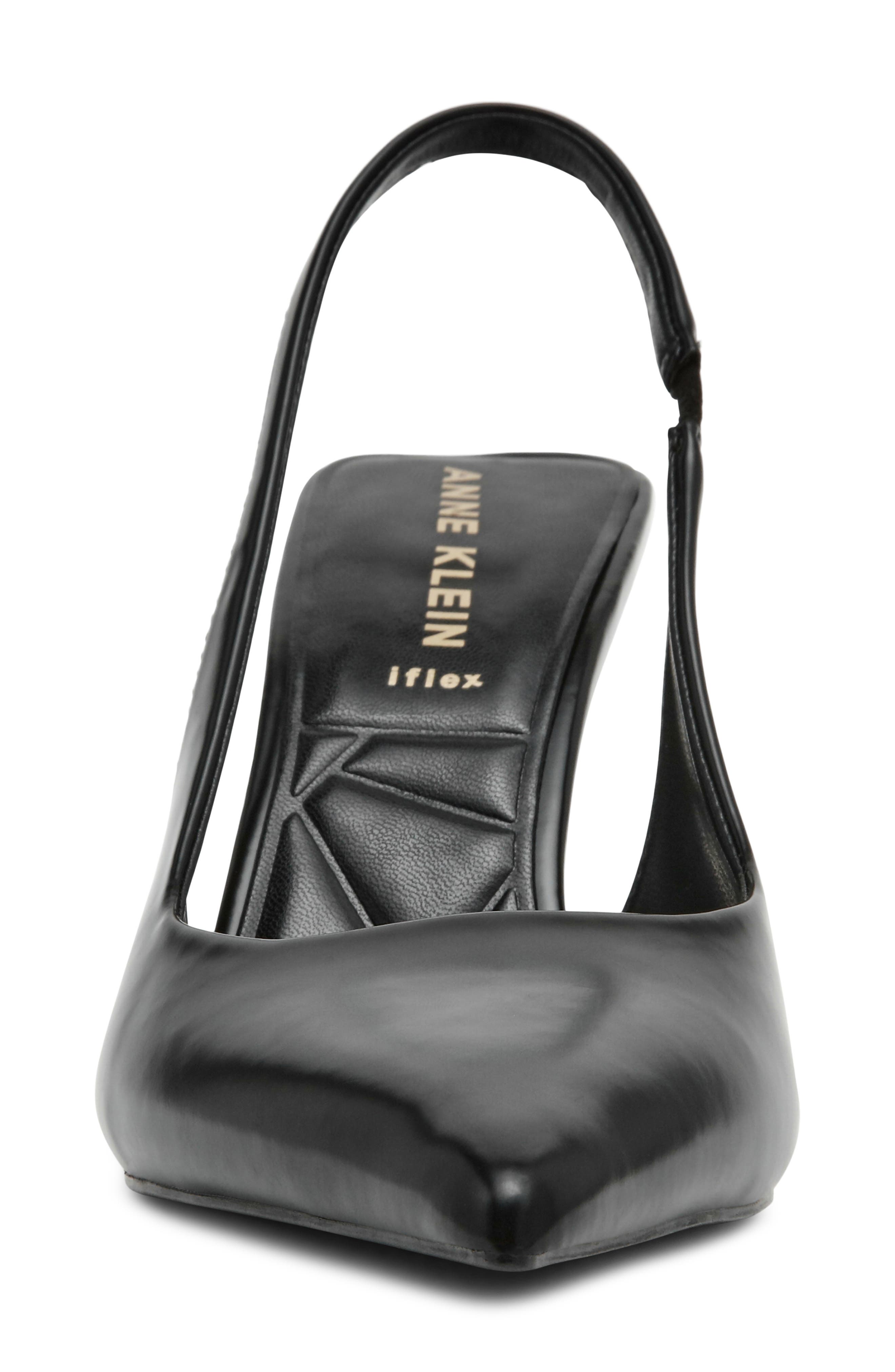 Anne Klein Itzy Pointed Toe Slingback Pump, Alternate, color, Black Box