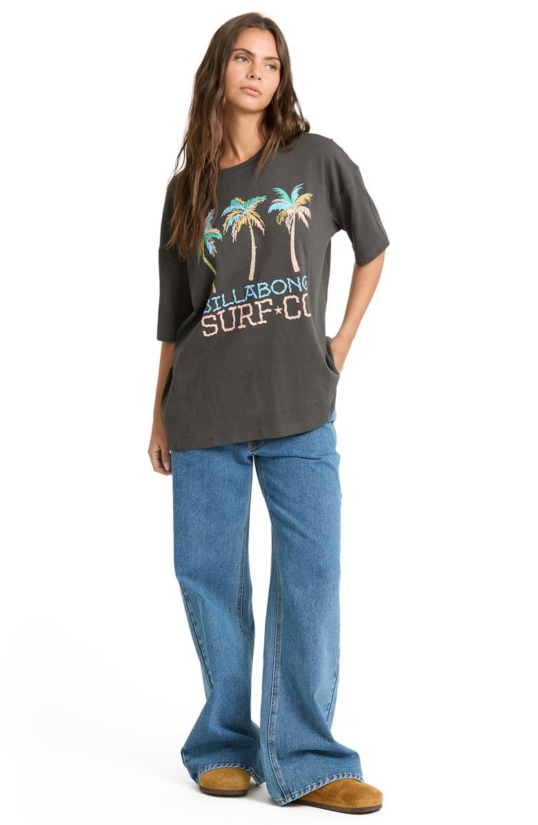 Billabong Found in Paradise Oversize Graphic T-Shirt, Alternate, color, Off Black