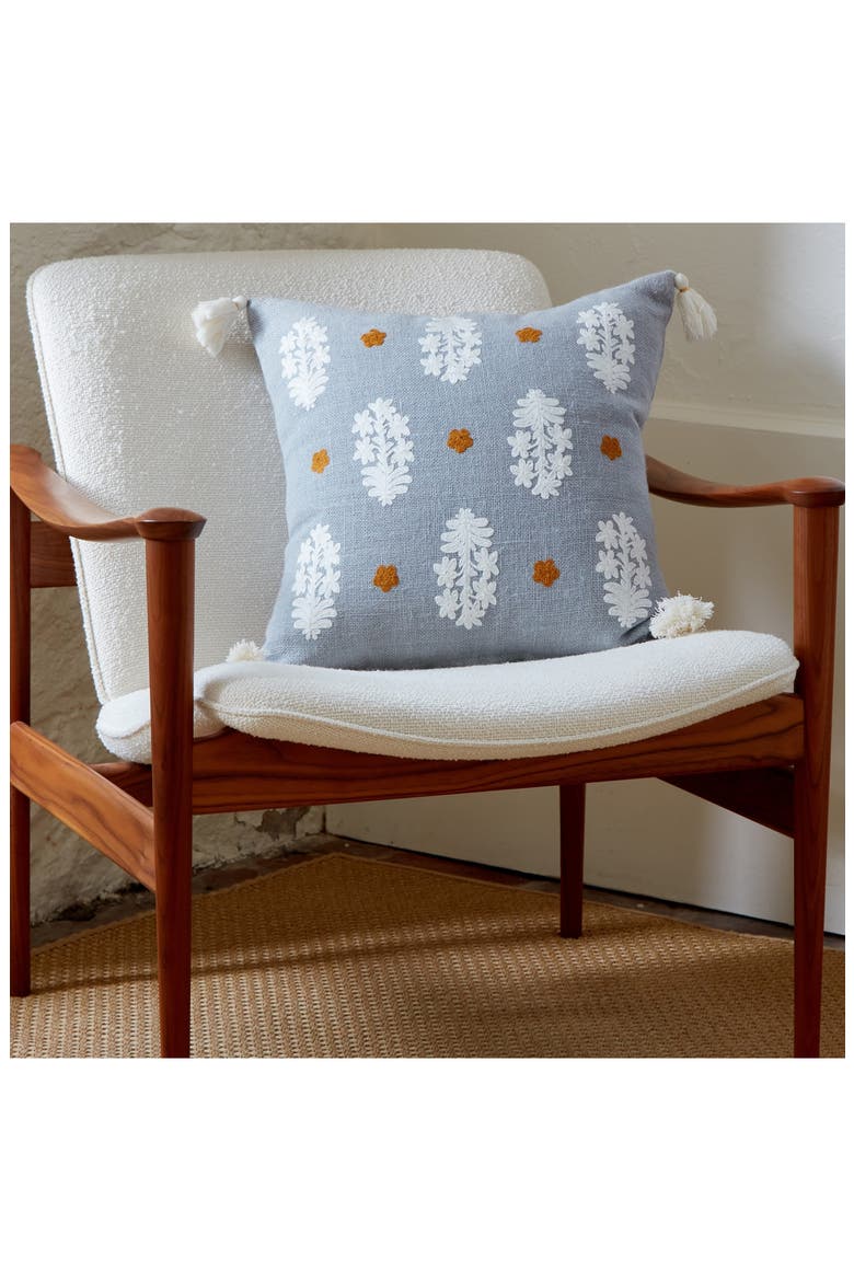 Udaipur Paisley Throw Pillow, Alternate, color, GREY MULTI