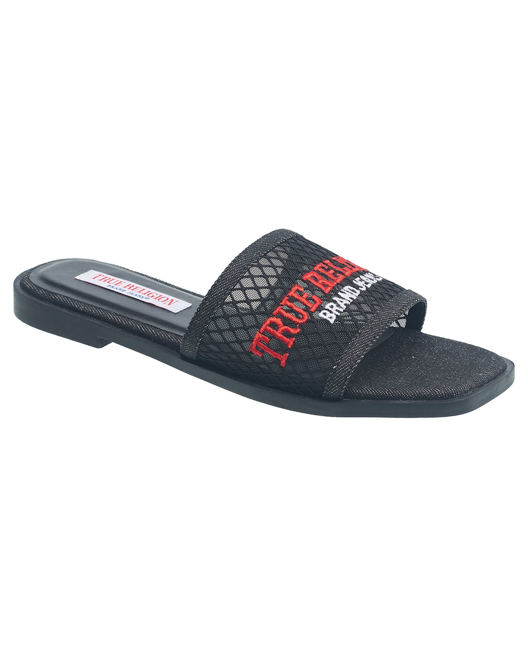 True Religion Brat Mesh Slip on Sandal, Main, color, Black