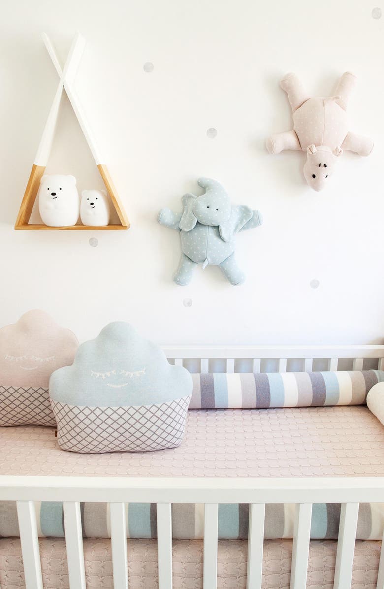 RIAN TRICOT Cupcake Throw Pillow, Alternate, color, Light Blue