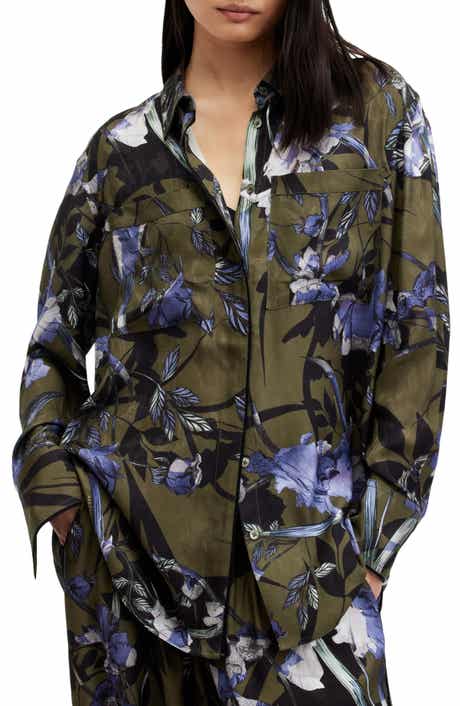 AllSaints Eve Batu Floral Button-Up Shirt