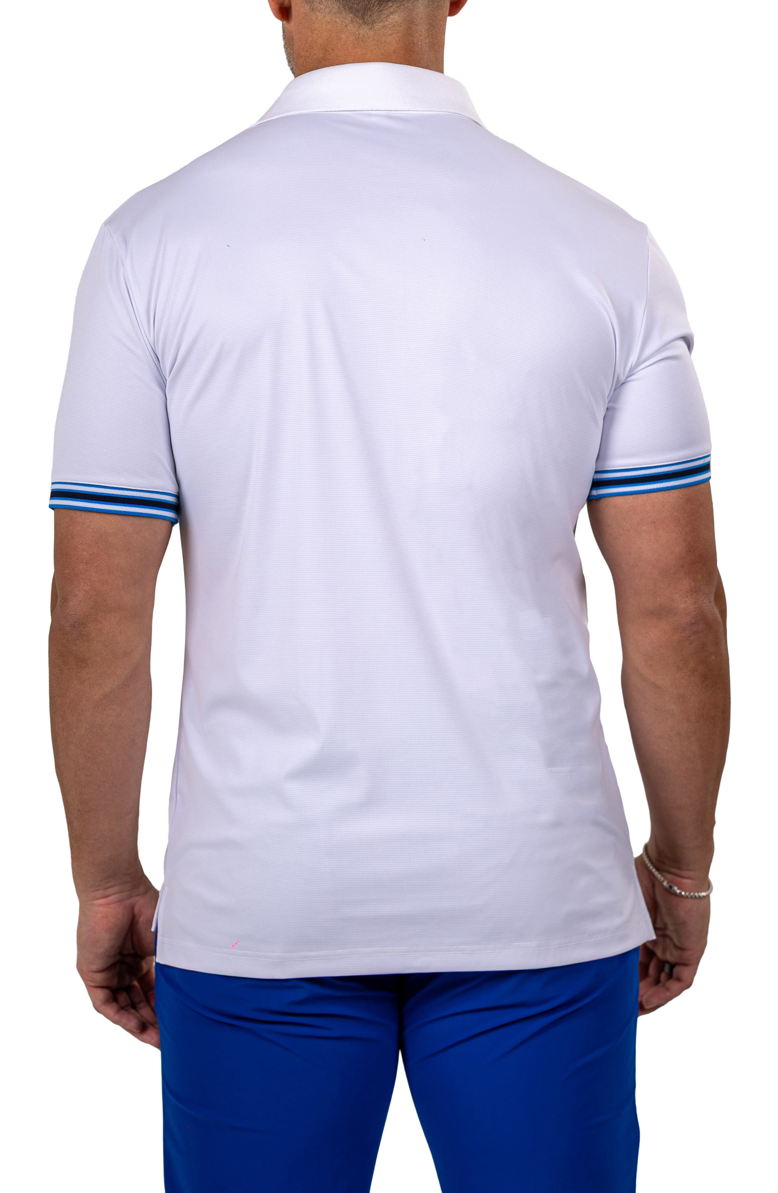Marthyr0016 White Tipped Golf Polo - image 2