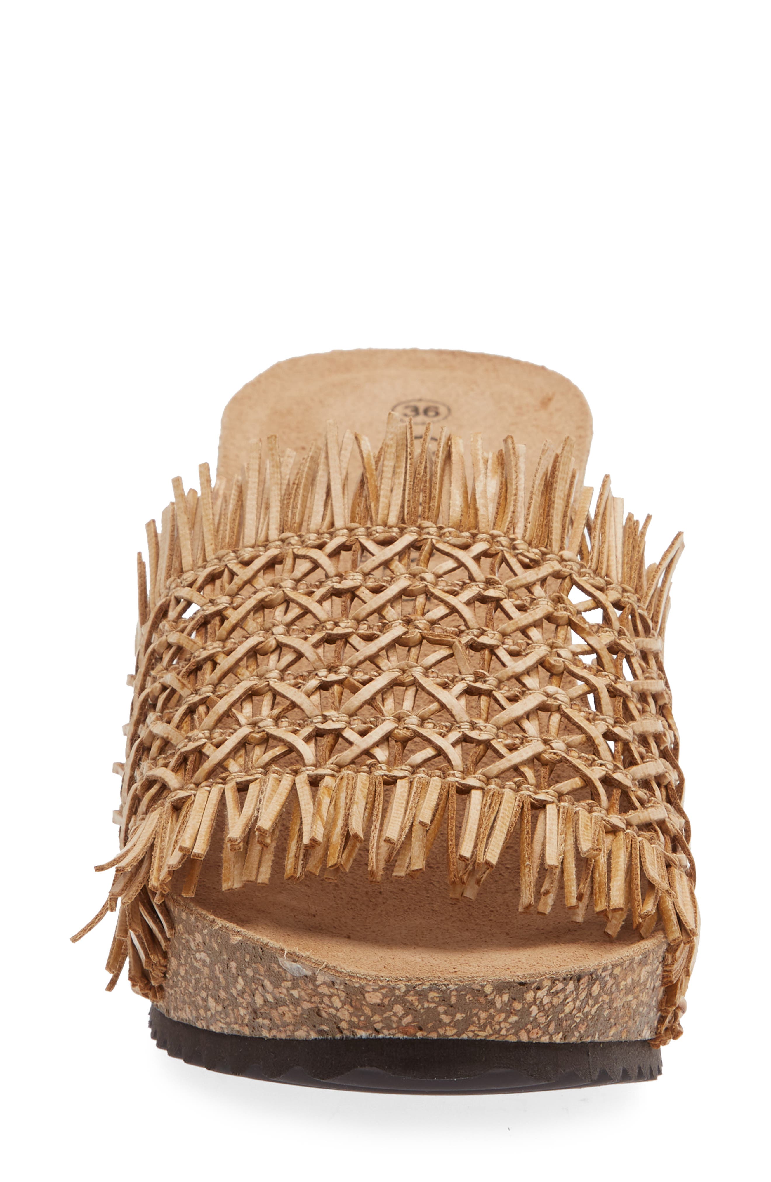 Cordani Mattina Fringe Platform Sandal, Alternate, color, Camel