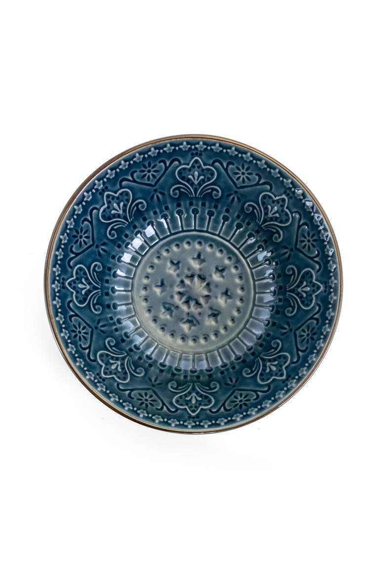 Deep Sea Mozaic 16 Piece Stoneware Dinnerware, Alternate, color, Blue