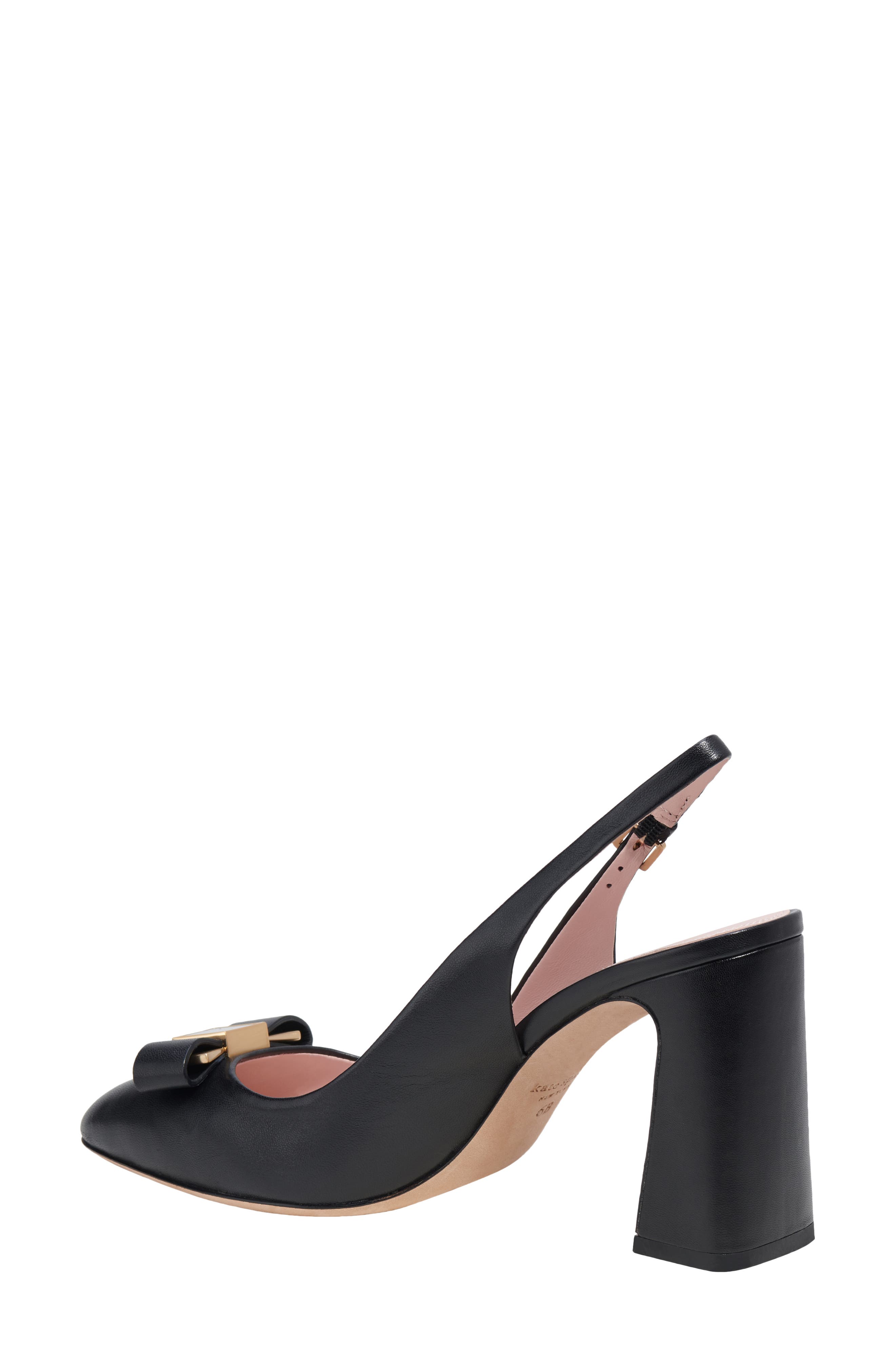 Kate Spade New York bowdie slingback pump, Alternate, color, Black