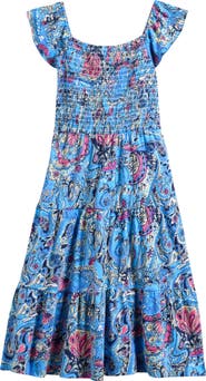 Lilly Pulitzer® Kids' Mini Jilly Tiered Smocked Midi Dress