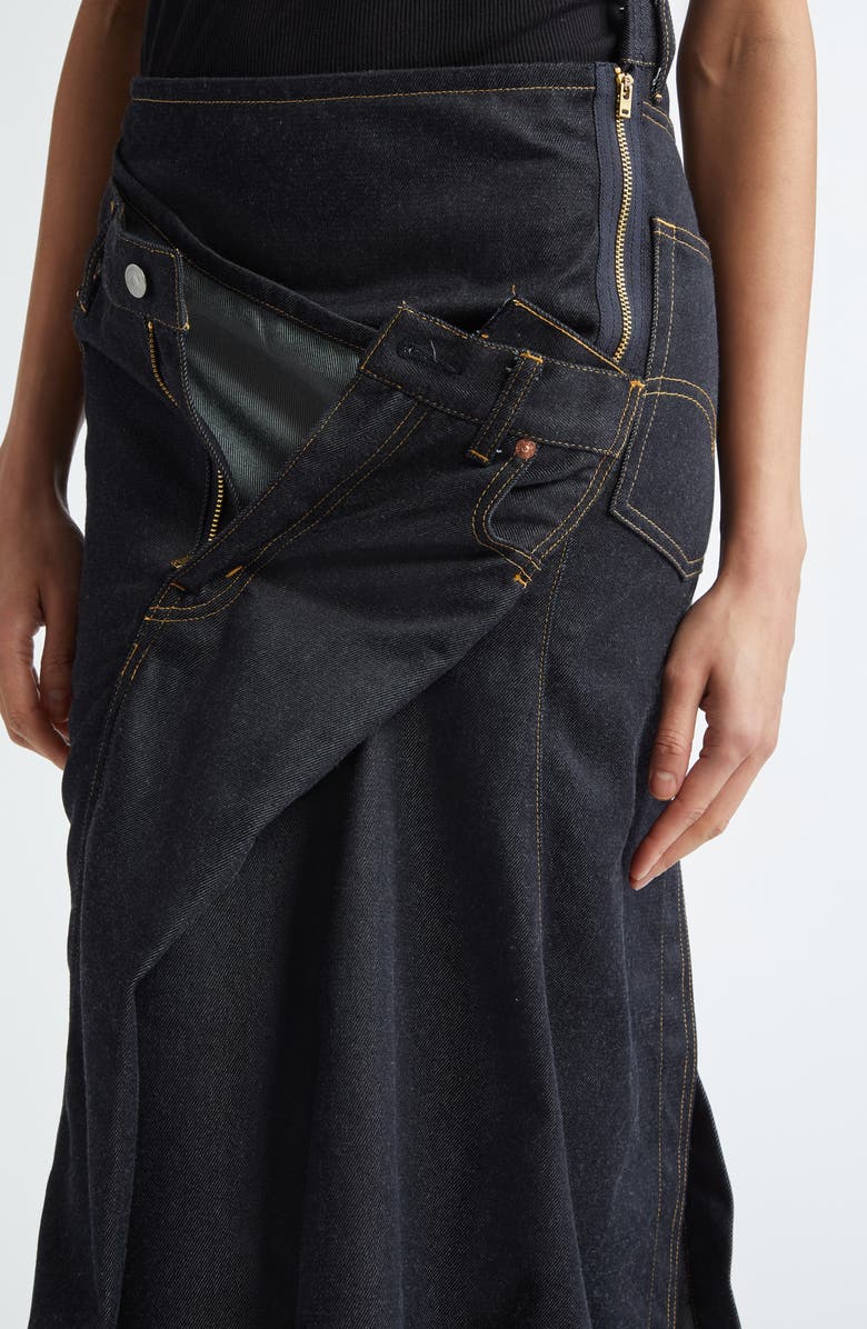 Junya Watanabe x Levi's<sup>®</sup> Draped Denim Skirt, Alternate, color, 