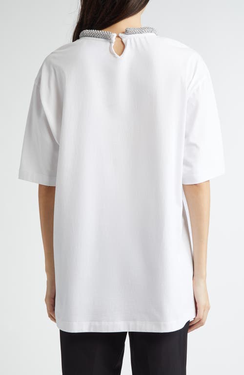 3.1 Phillip Lim Enjoy The Moment Embellished Tee In White Multi