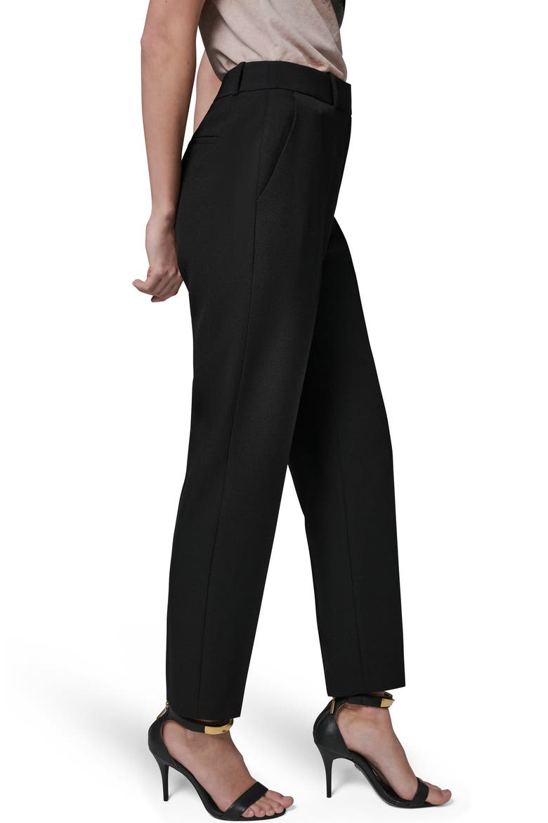 Flat Front Slim Fit Pants, Alternate, color, BLACK