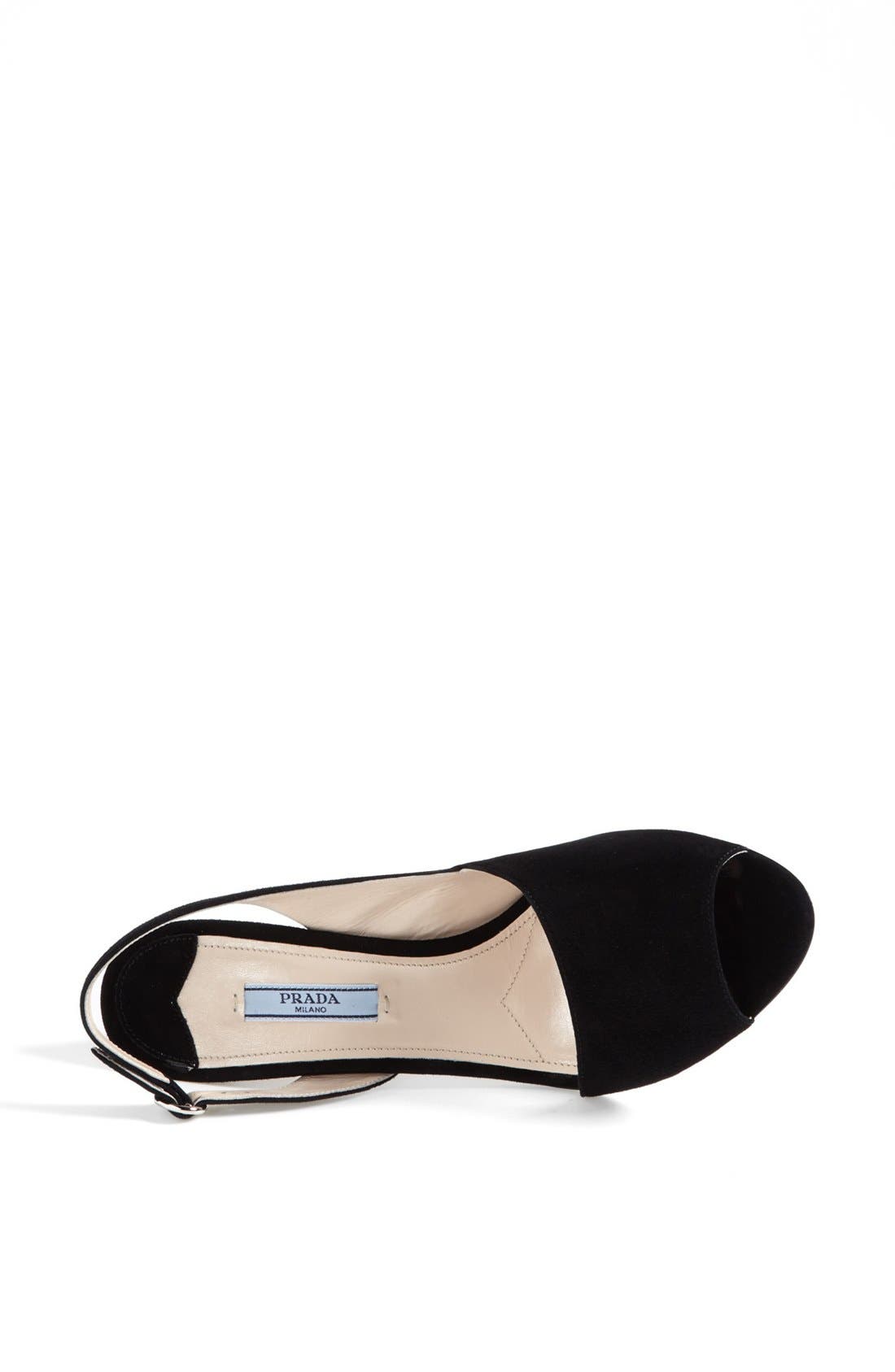 Asymmetrical Sling Sandal, Alternate, color, BLACK