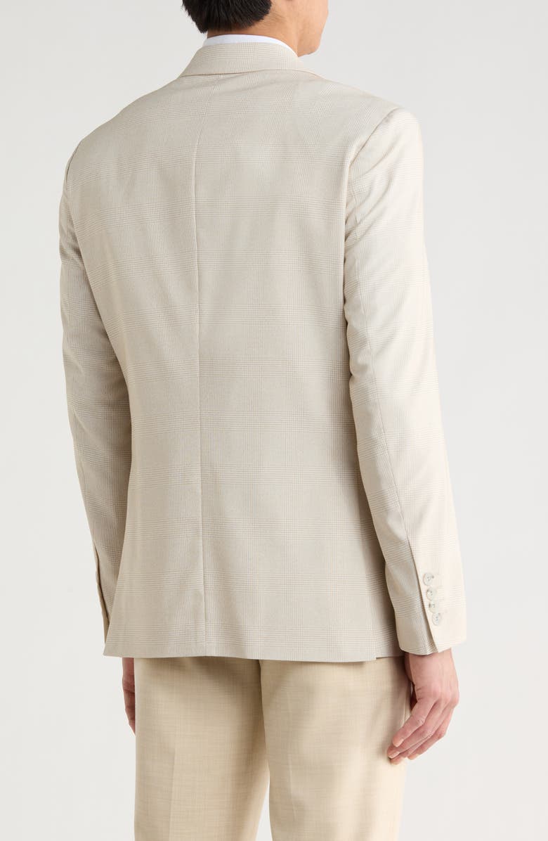 Tahari Slim Fit Plaid Sport Coat, Alternate, color, Tan