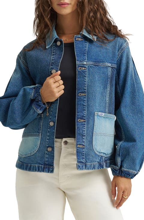 Patched Denim Chore Jacket