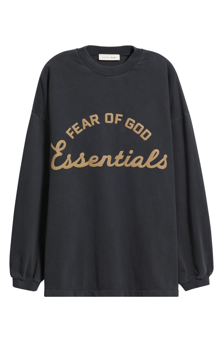 Fear of God Essentials Training '90s Long Sleeve Logo Graphic T-Shirt, Alternate, color, Faded Iron Grey