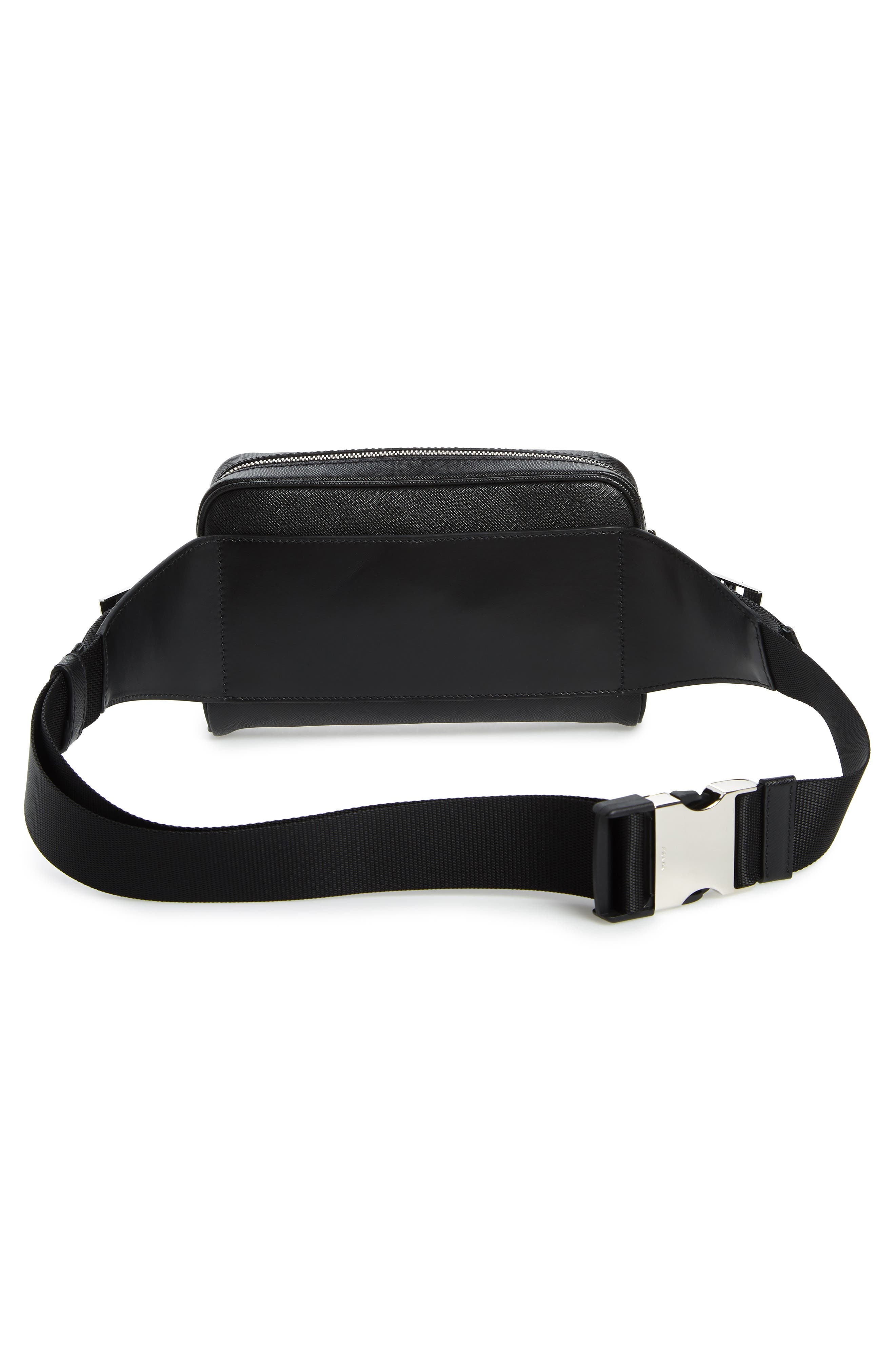 Prada Saffiano Leather Belt Bag, Alternate, color, 