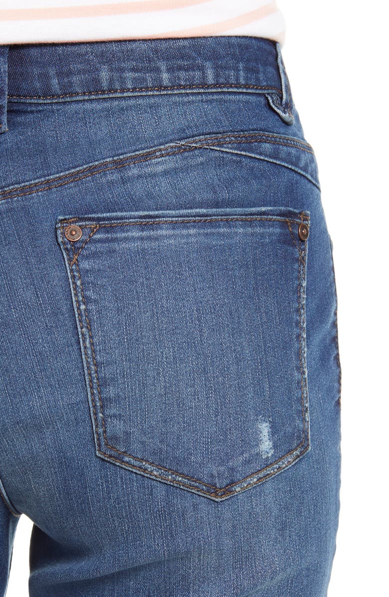 Wit & Wisdom Ab-Solution High Waist Fray Hem Ankle Skinny Jeans, Alternate, color,