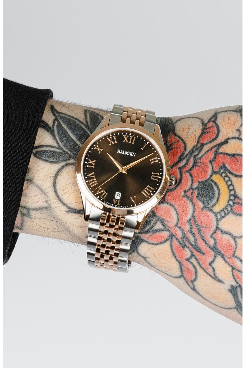 Gent Bracelet Watch, 40mm, Alternate, color, TWO TONE