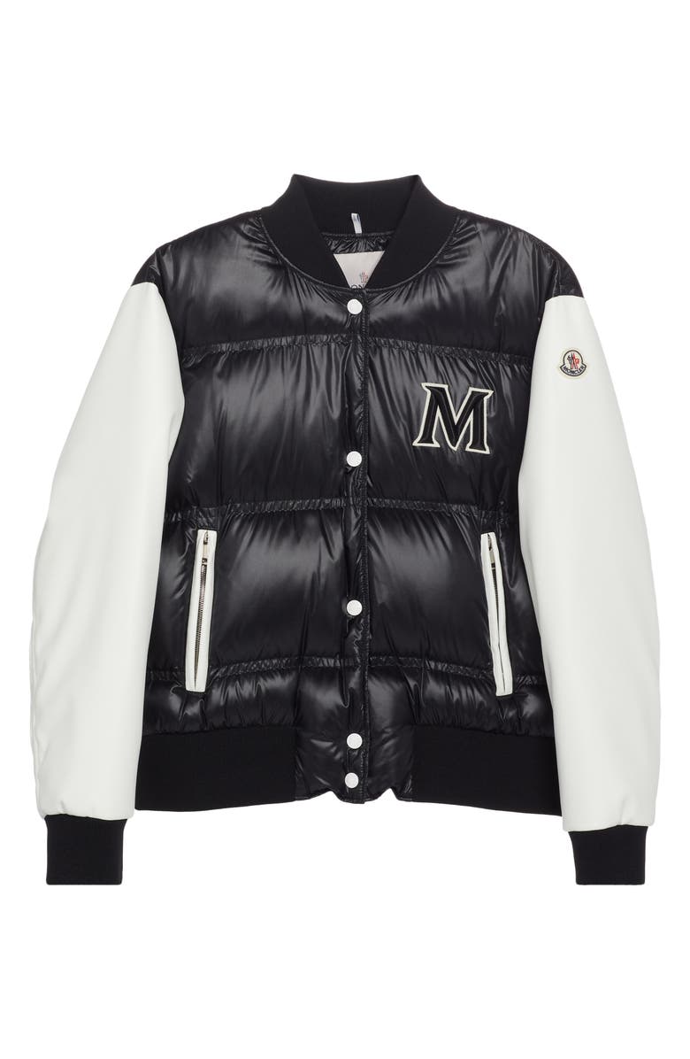 Moncler Mole Logo Down Bomber Jacket, Alternate, color, 
