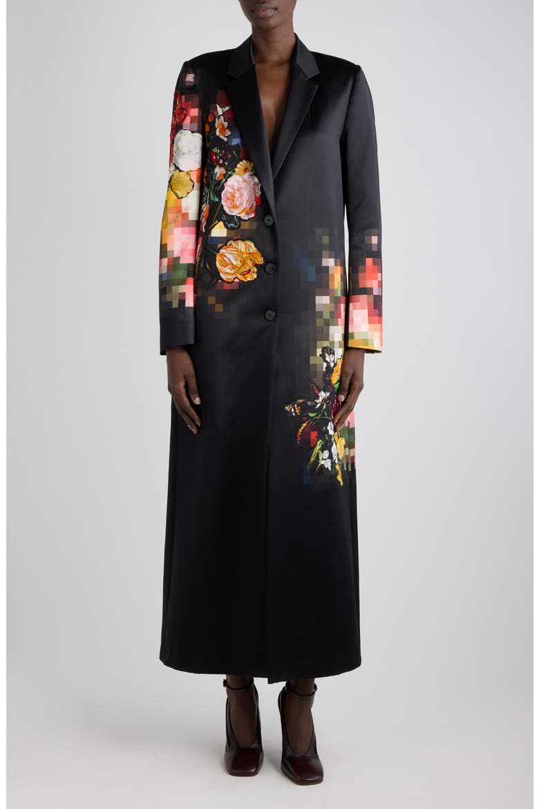 Richy Embroidered Floral Tapestry Long Coat, Main, color, DESSIN A