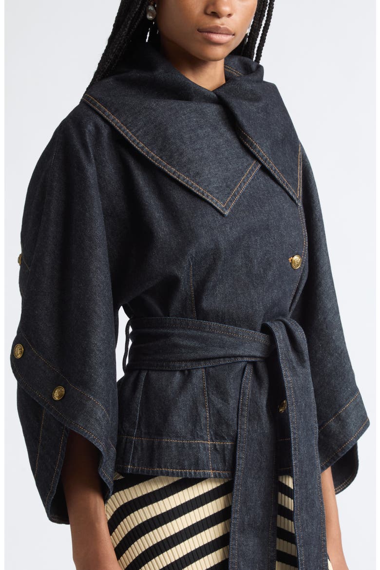 Trailblazer Valiant Belted Denim Jacket, Alternate, color, ONYX BLUE